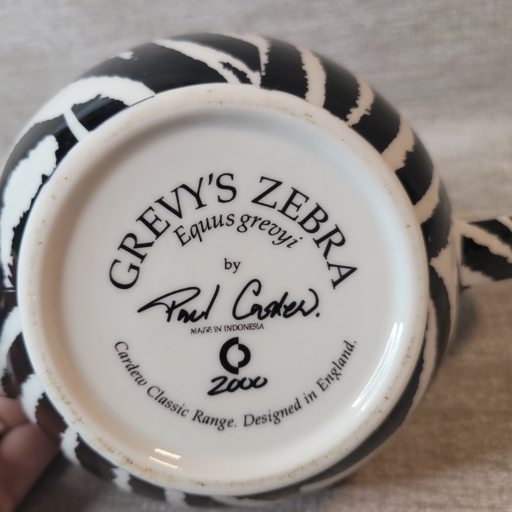 Paul Cardew 2000 Eqqus Grevy's Zebra Stripe Pattern Collectible Teapot EUC - Picture 10 of 12